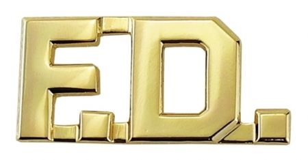 F.D. COLLAR PINS - 1/2" TALL - SOLD in PAIRS.